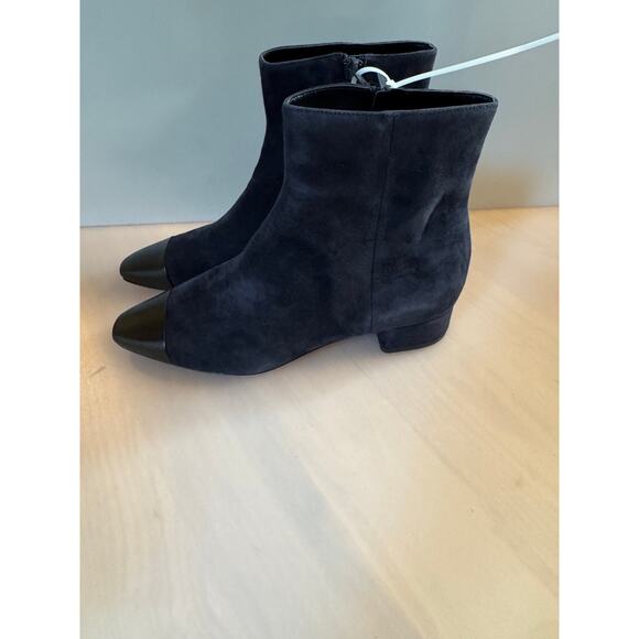 Veronica Beard Cecile Cap Toe Bootie (Women) Color: Indigo/ Black (New) $495.00 - Picture 4 of 9